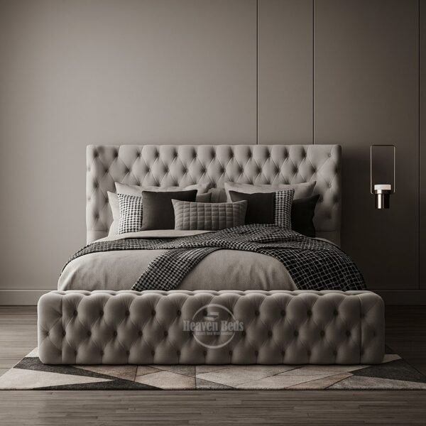 Florence Luxury Bed – Buttoned Upholstered Bed (Optional Ottoman Storage)