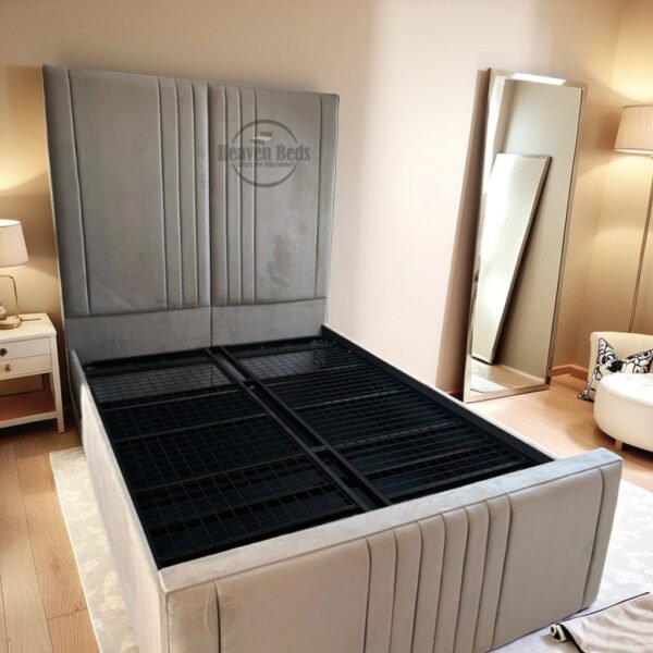 Silent Slumber Upholstered Bed with Optional Ottoman Storage