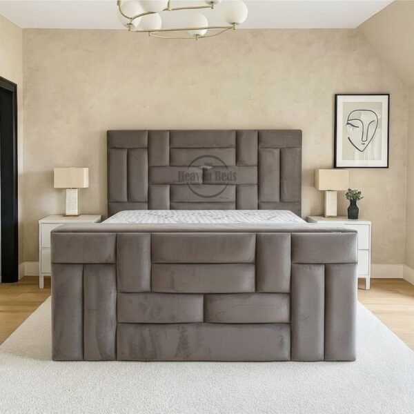 Slumber Vision Luxury TV Bed with Ottoman Storage (27”–60”)