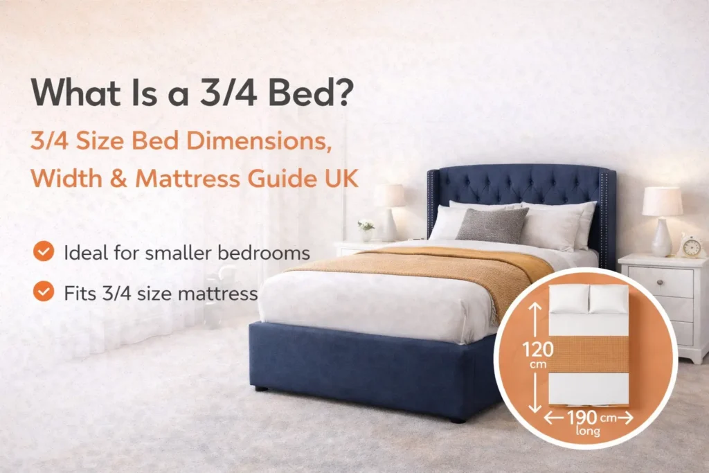 What Is a 3/4 Bed? 3/4 Size Bed Dimensions, Width & Mattress Guide UK