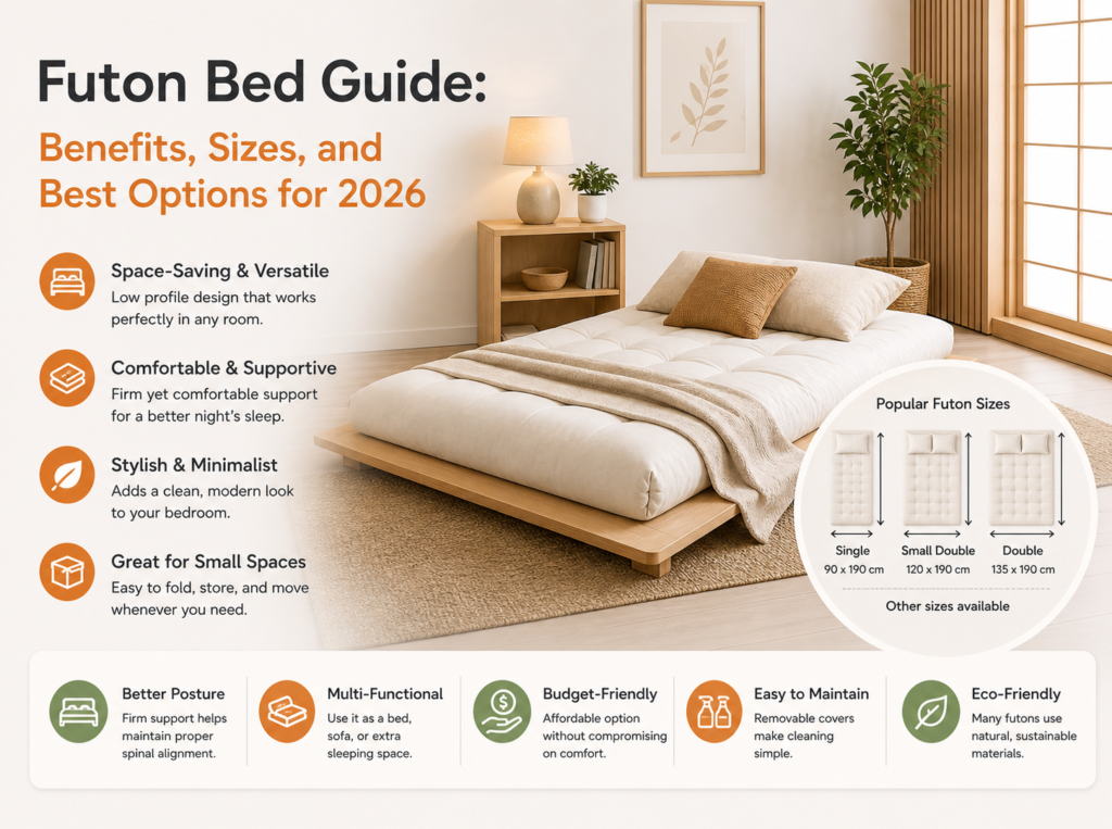 Futon Bed Guide: Benefits, Sizes & Best Options for 2026